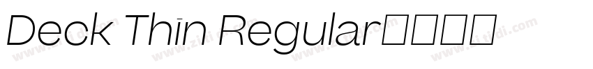 Deck Thin Regular字体转换